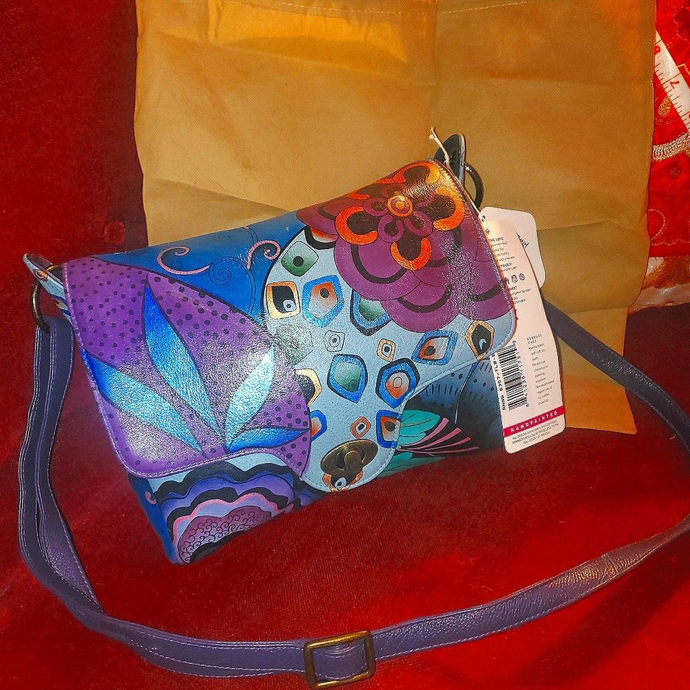 Handpainted handbag by Anna